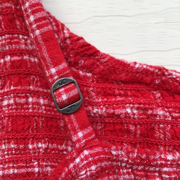 Hollister Red & white Crop Top Sz Large - Picture 6 of 10